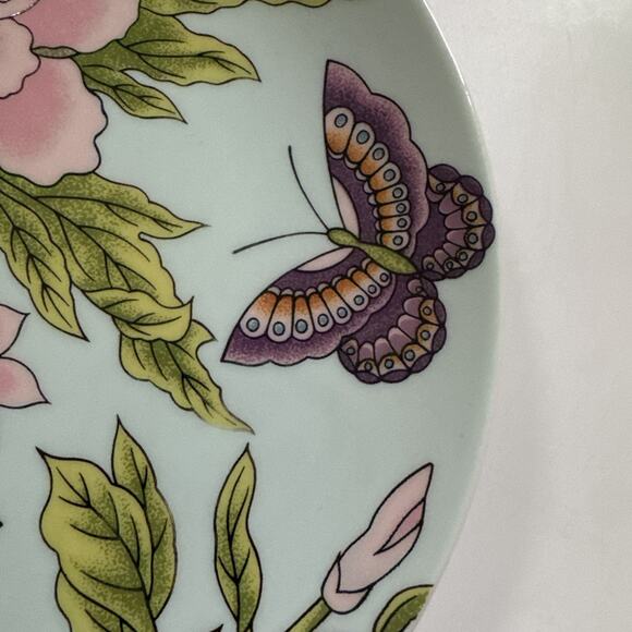 Set of 2 Vintage Blue Bird Plates The Haldon Group Butterfly Country Farmhouse - Picture 4 of 8